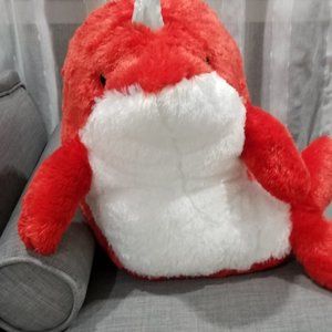 Aurora Plush Red Whale Unicorn